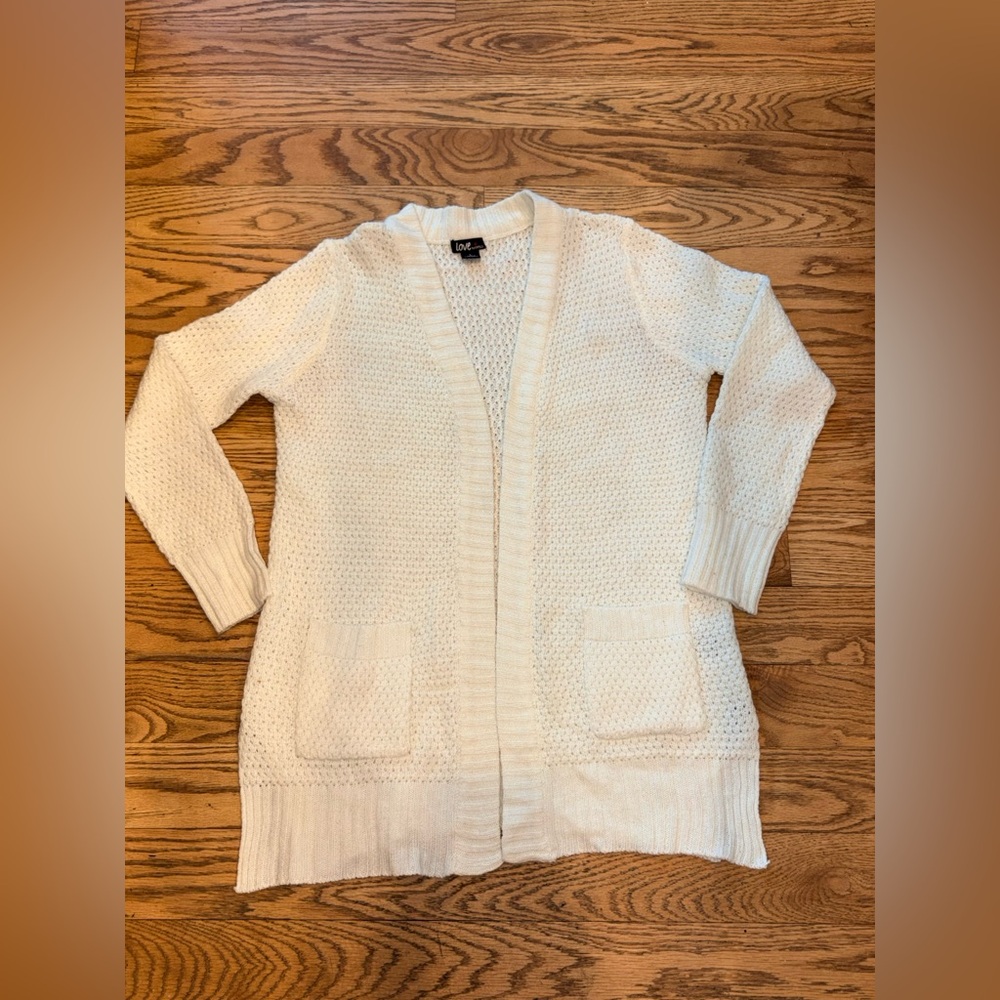 Love Cream Knit Cardigan Sweater